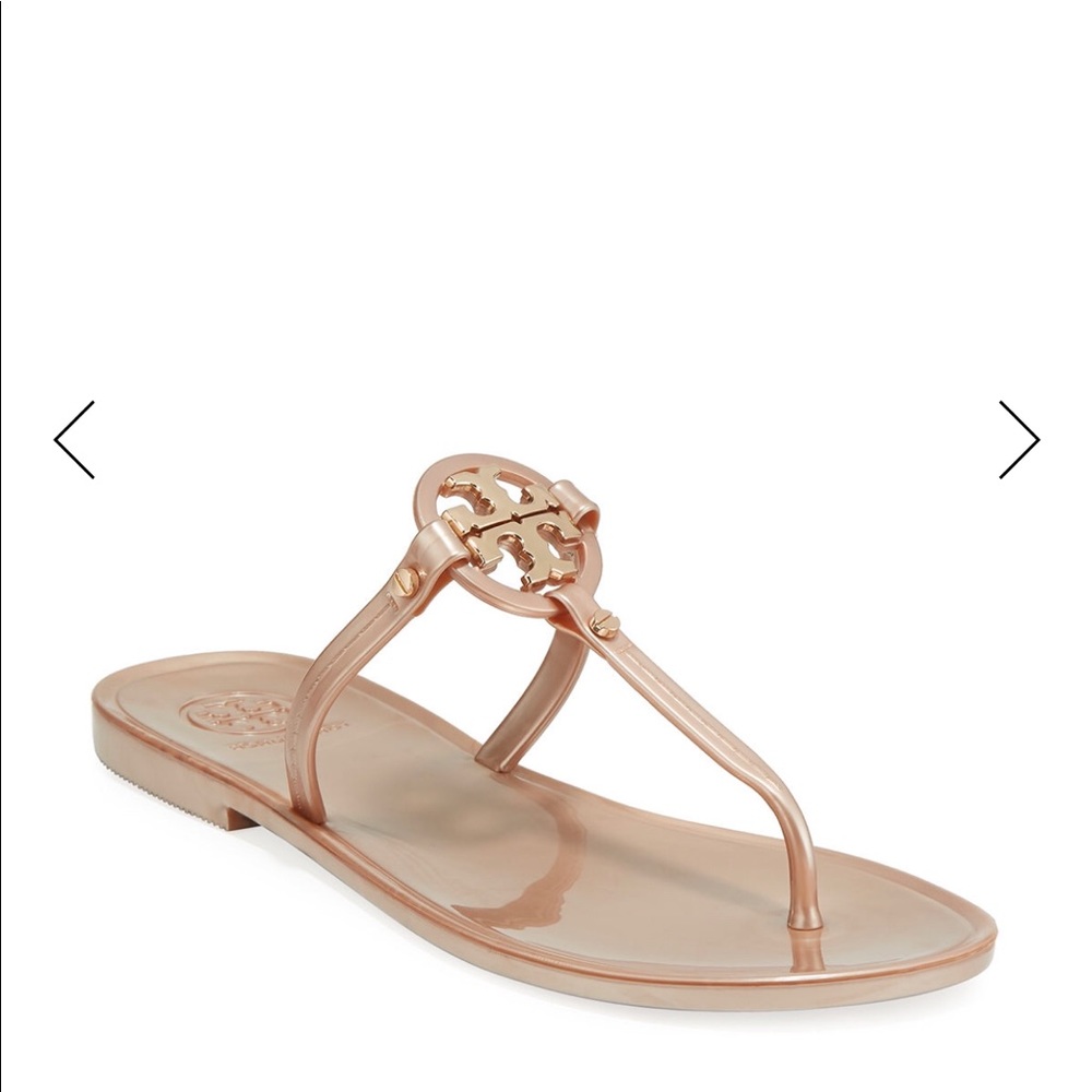 10 Tory Burch Mini Miller Jelly Sandals Rose Gold